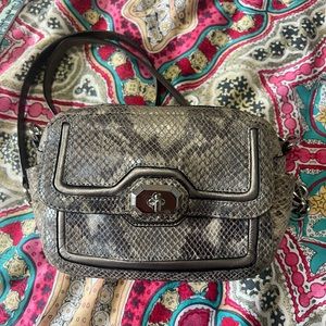Coach Cambell Me Iridescent Gray snakeskin
Leather Python F24849 Crossbody